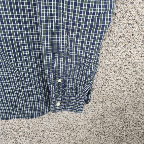 Chaps Shirt Mens XXL 2XL Blue Green Button Down Easy Care Long Sleeve Casual - Picture 2 of 7